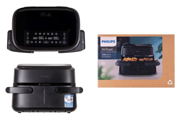 Philips 1000 series NA150/00 fryer Double 7.1 L 2450 W Hot air fryer Black - imagine 2