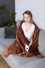 NOVEEN ELECTRIC BLANKET EB655 BROWN SUPER SOFT 180X130CM - imagine 4