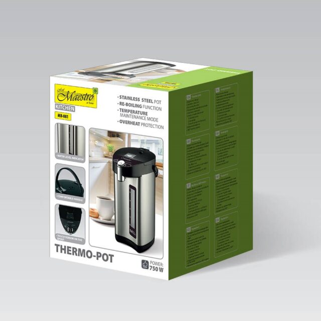 Feel-Maestro MR-081 thermo-pot 3.8 L Silver  Black - imagine 5