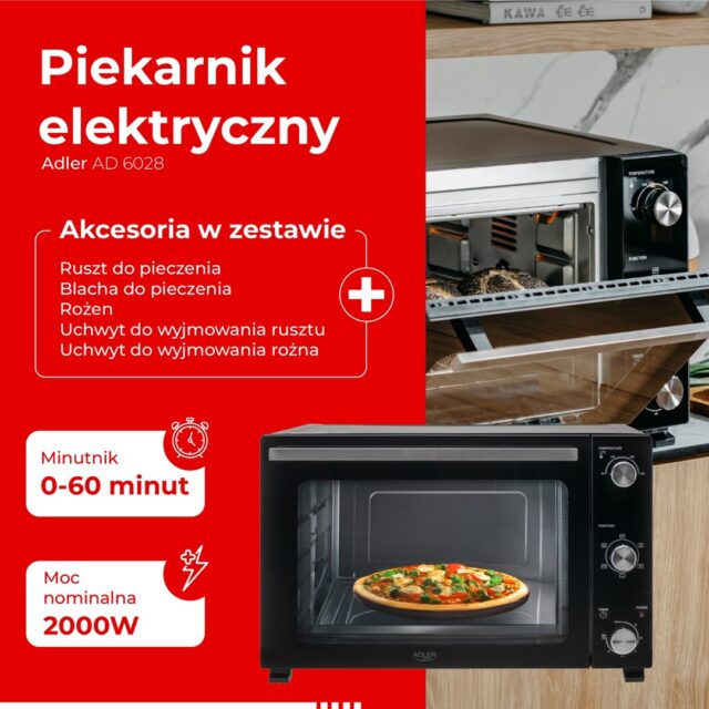 Adler AD 6028 oven Black - imagine 2