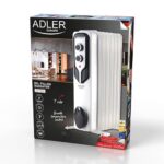 Adler AD 7815 electric space heater Indoor White 1500 W Oil electric space heater - imagine 6