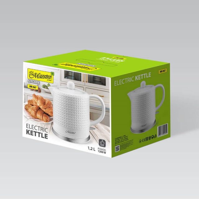 Feel-Maestro MR067 electric kettle 1.2 L White 1200 W - imagine 3