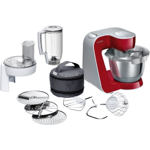 cps-05d2efec2bf85bff6fe405ed07d3d4d0-2026-02-28-23-27-04 Bosch MUM58720 food processor 1000 W 3.9 L Grey Red Stainless steel - imagine 1