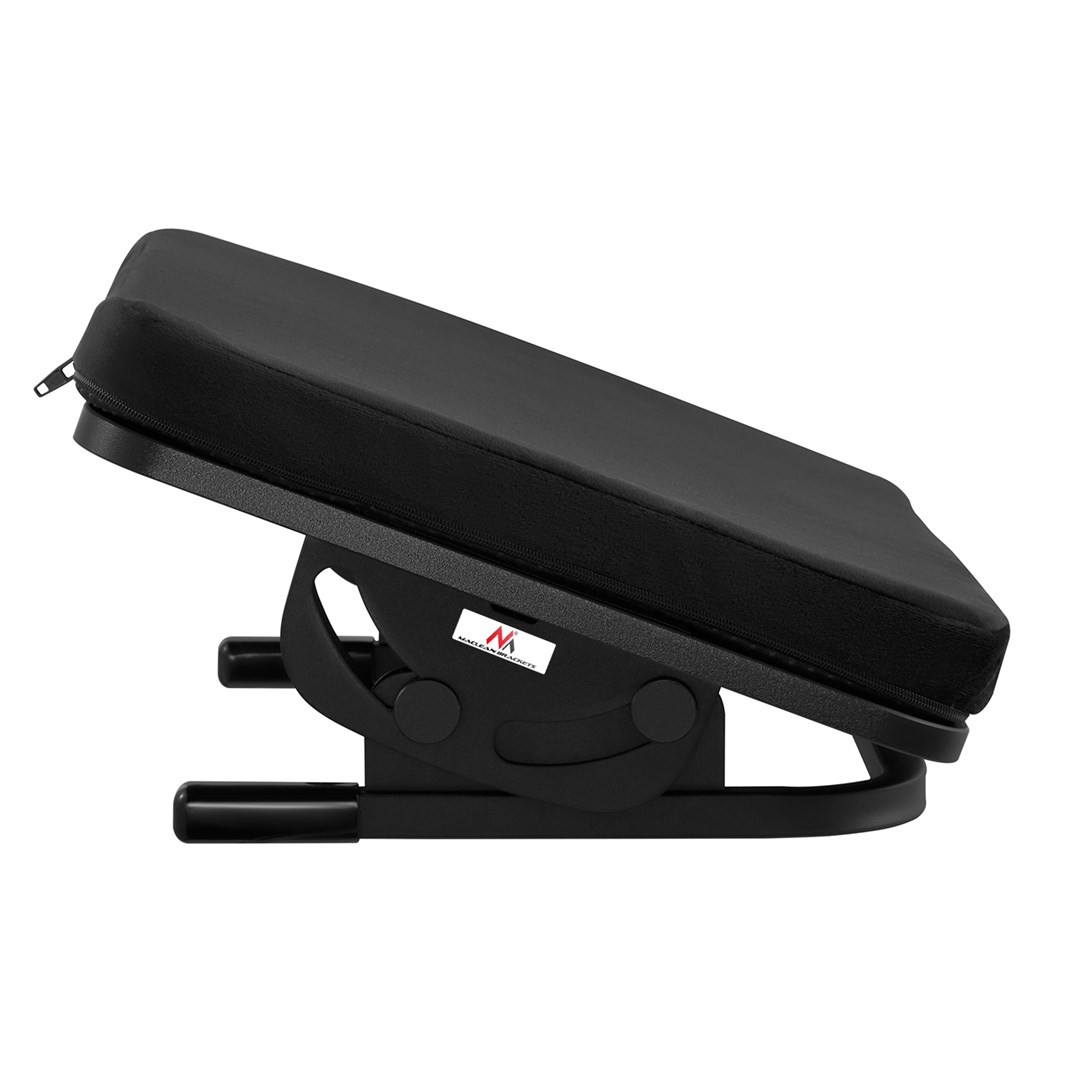 cps-0677af917ee65808b2036337e4716bd7-2026-02-28-12-11-07 Maclean MC-460 Ergonomic Footrest Leg Foot Rest Infinitely Adjustable Angle Under Desk Removable Cushion Cushioned - imagine 1