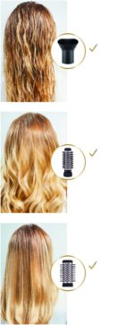 Rowenta Brush Activ' Dry & Style CF9550 Hot air brush Warm Black 1000 W 1.8 m - imagine 2