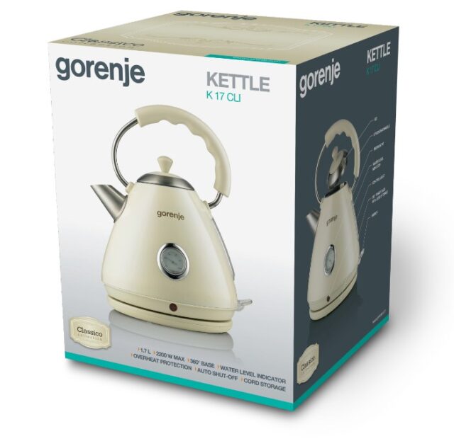 Gorenje K17CLI electric kettle 1.7 L 2200 W Beige - imagine 5