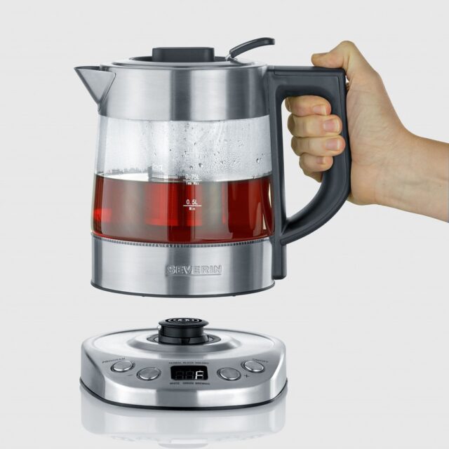 Severin WK 3473 electric kettle 1 L 2200 W Stainless steel  Transparent - imagine 5