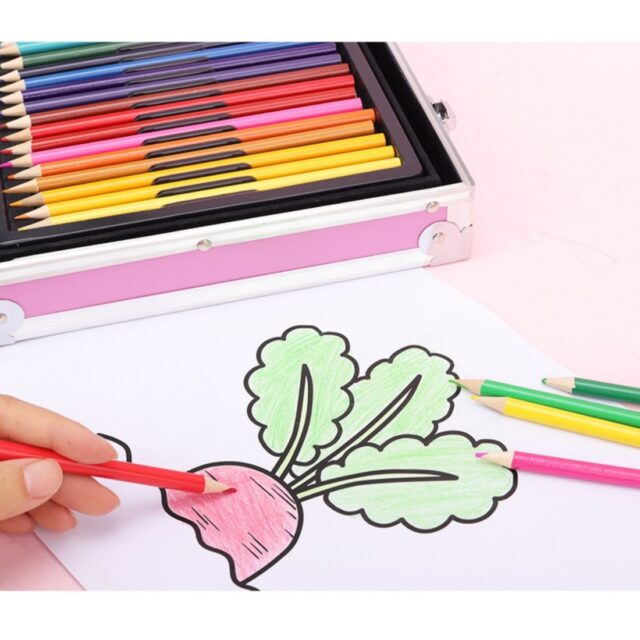 EXTRALINK ZESTAW DO MALOWANIA DLA DZIECI ARTYSTYCZNY PLASTYCZNY 145 ELEMENTÓW DUŻA WALIZKA JEDNOROŻEC - imagine 3