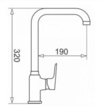 KITCHEN TAP PYRAMIS SILVIO BEIGE SAND014 - imagine 2