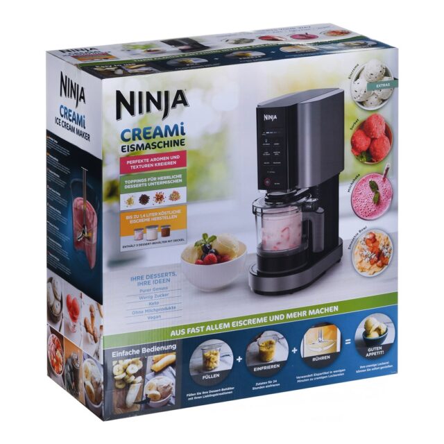 Ninja NC300EU ice cream maker Traditional ice cream maker 1.4 L 800 W Black  Silver - imagine 10