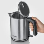 Severin WK 3489 electric kettle 1 L 2400 W Black  Silver - imagine 7