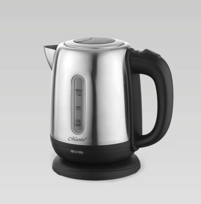 MAESTRO MR-027 electric kettle 1.2 L 1630 W Steel  Black - imagine 3