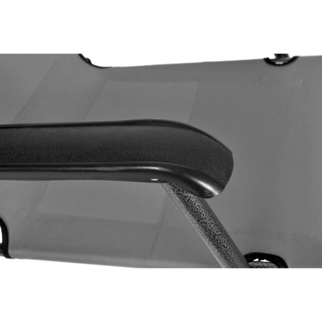 Black Forest Leżak ogrodowy rozkładany z poduszką Szary - imagine 7