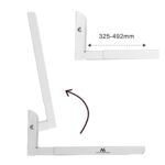 Maclean MC-915 W Universal Microwave Oven Bracket Holder Wall Mount Adjustable White Space Saving 30kg - imagine 3