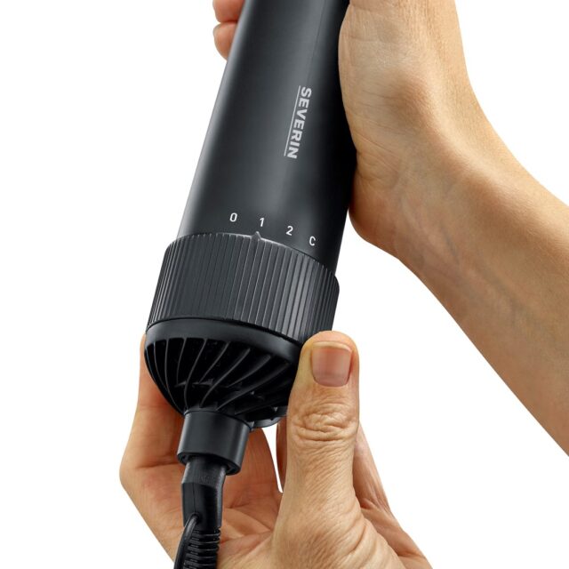 Severin WL 0241 hair styling tool Hot air brush Warm Black 1000 W 1.8 m - imagine 5