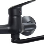 Wall-mounted washbasin mixer