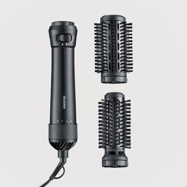 Severin WL 0241 hair styling tool Hot air brush Warm Black 1000 W 1.8 m - imagine 8