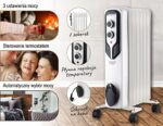 Adler AD 7815 electric space heater Indoor White 1500 W Oil electric space heater - imagine 7