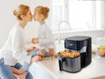 Hot air fryer NOVEEN AF550 6.5 l 1600 W Black  Silver - imagine 3