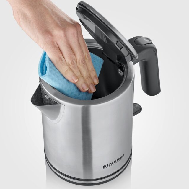 Severin WK 3489 electric kettle 1 L 2400 W Black  Silver - imagine 5