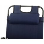 Black Forest Leżak ogrodowy rozkładany z poduszką Granatowy - imagine 4