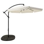 Black Forest Garden Umbrella with Side Panels, Large 3m Beige Cantilever