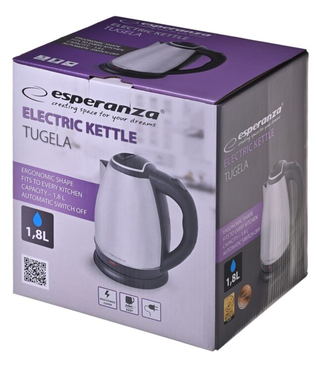Esperanza EKK104X Electric kettle 1.8 L 2200 W Inox - imagine 7