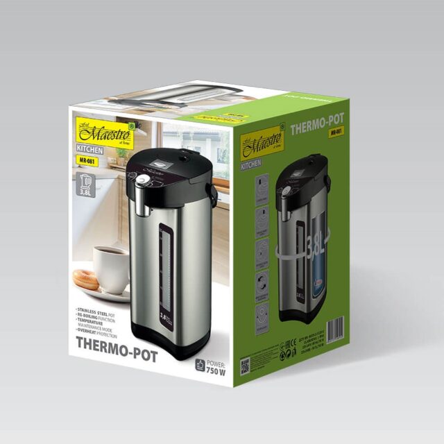 Feel-Maestro MR-081 thermo-pot 3.8 L Silver  Black - imagine 4