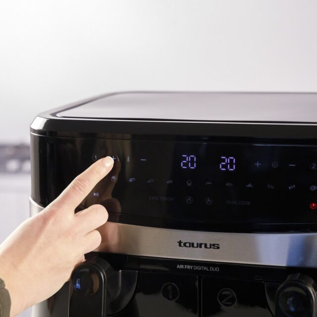 Taurus Air Fry Digital Duo Double 9 L 2200 W Hot air fryer Black - imagine 5