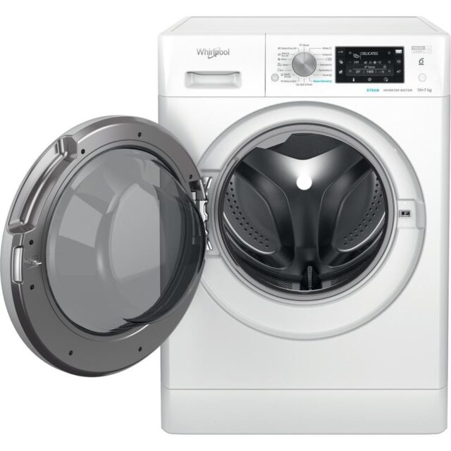 Whirlpool FFWDD 1076258 SV EE washer dryer Freestanding Front-load White E - imagine 3