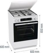 Gorenje GKS6C71WF Freestanding cooker with oven White - imagine 10