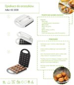 Peanut/cookie toaster (24 pieces) Adler AD 3039 white - imagine 4