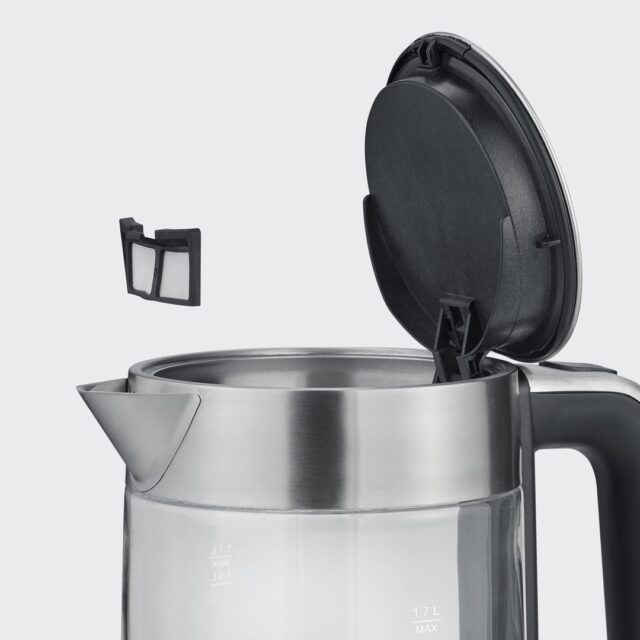 Severin WK 3420 electric kettle 1.7 L 2200 W Black  Stainless steel  Transparent - imagine 7