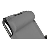 Black Forest Leżak ogrodowy rozkładany z poduszką Szary - imagine 6