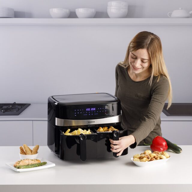 Taurus Air Fry Digital Duo Double 9 L 2200 W Hot air fryer Black - imagine 8