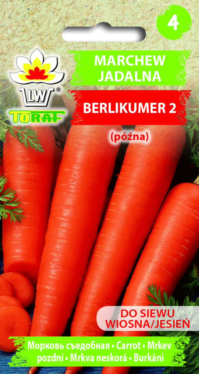 Toraf Nasiona warzyw | Marchew Berlikumer 2 | Opakowanie 5g - imagine 2