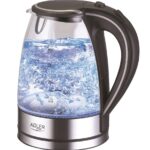 Adler AD 1225 electric kettle 1.7 L Black Stainless steel Transparent 2200 W