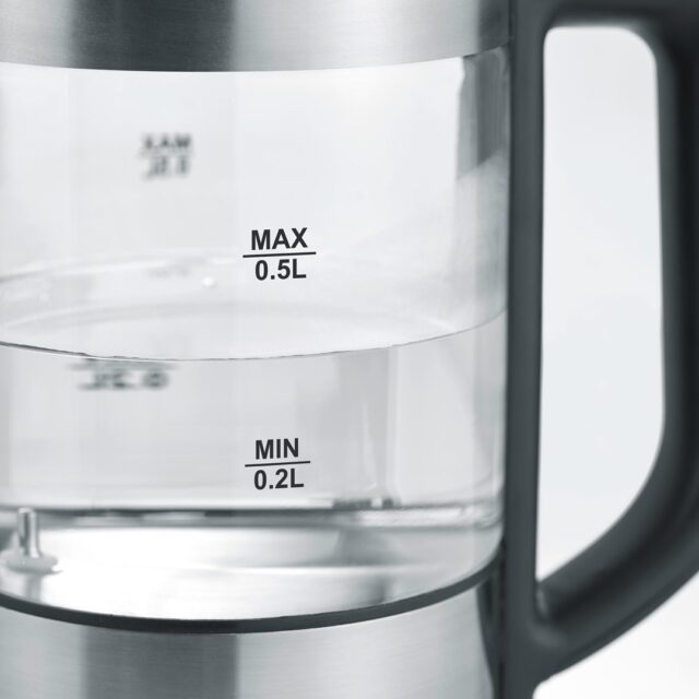 Severin WK 3458 electric kettle 0.5 L 1100 W Black  Transparent - imagine 10