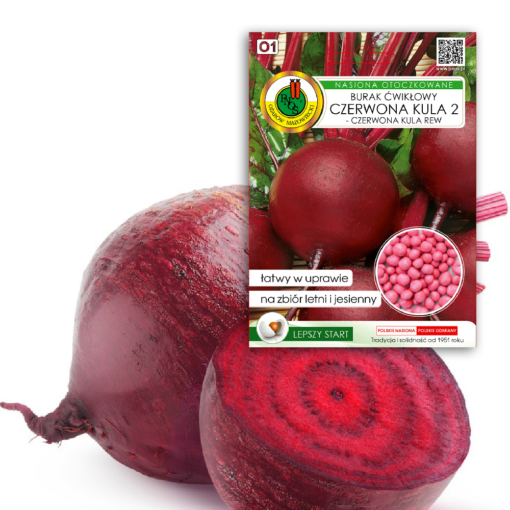 cps-4219b75caf31e42d28a68abc97640c5f-2026-02-23-11-37-29 PNOS Nasiona otoczkowane | Burak Ćwikłowy Czerwona Kula 2 | Opakowanie 100szt - imagine 1