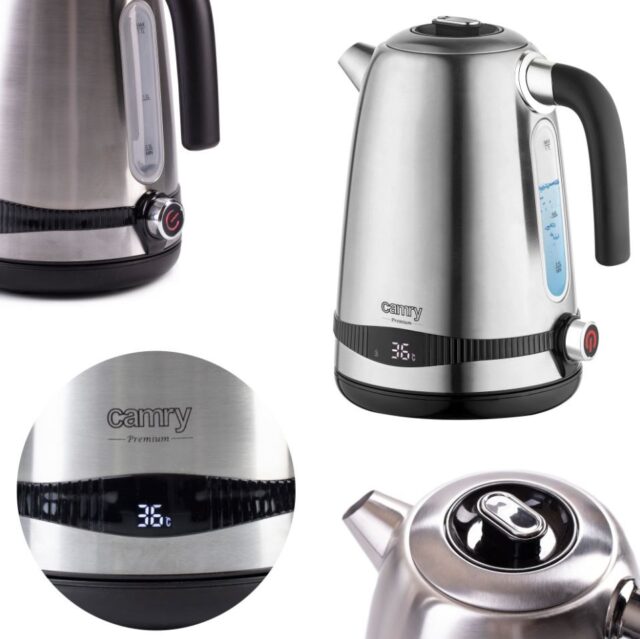 Camry CR 1291 electric kettle 1.7 L Stainless steel 2200 W - imagine 3