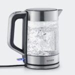 Severin WK 3420 electric kettle 1.7 L 2200 W Black  Stainless steel  Transparent - imagine 2