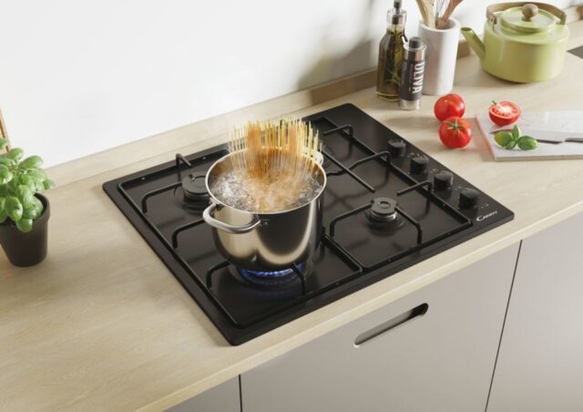 Candy CHW6LBB Black Built-in 60 cm Gas 4 zone(s) - imagine 3