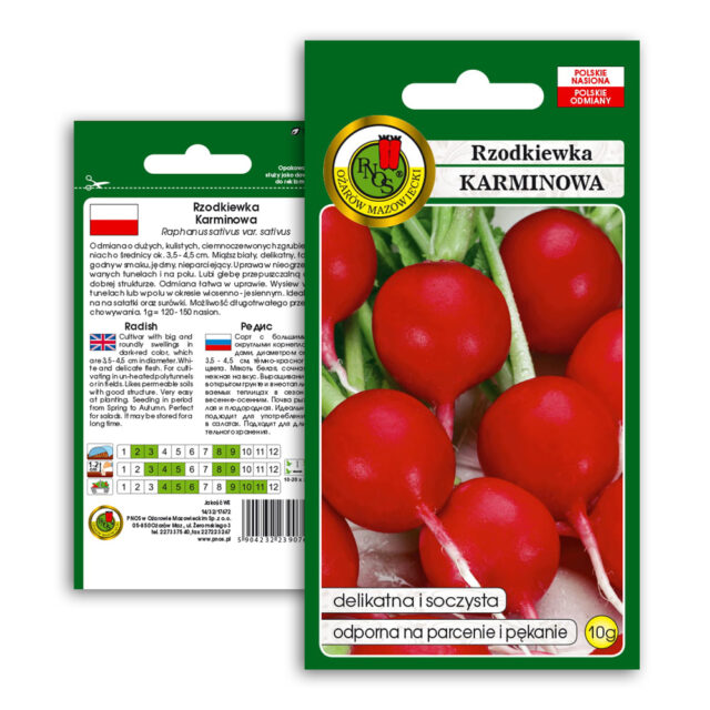 PNOS Nasiona warzyw | Rzodkiewka Karminowa | Opakowanie 10g - imagine 8