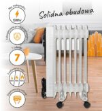 Adler AD 7815 electric space heater Indoor White 1500 W Oil electric space heater - imagine 8