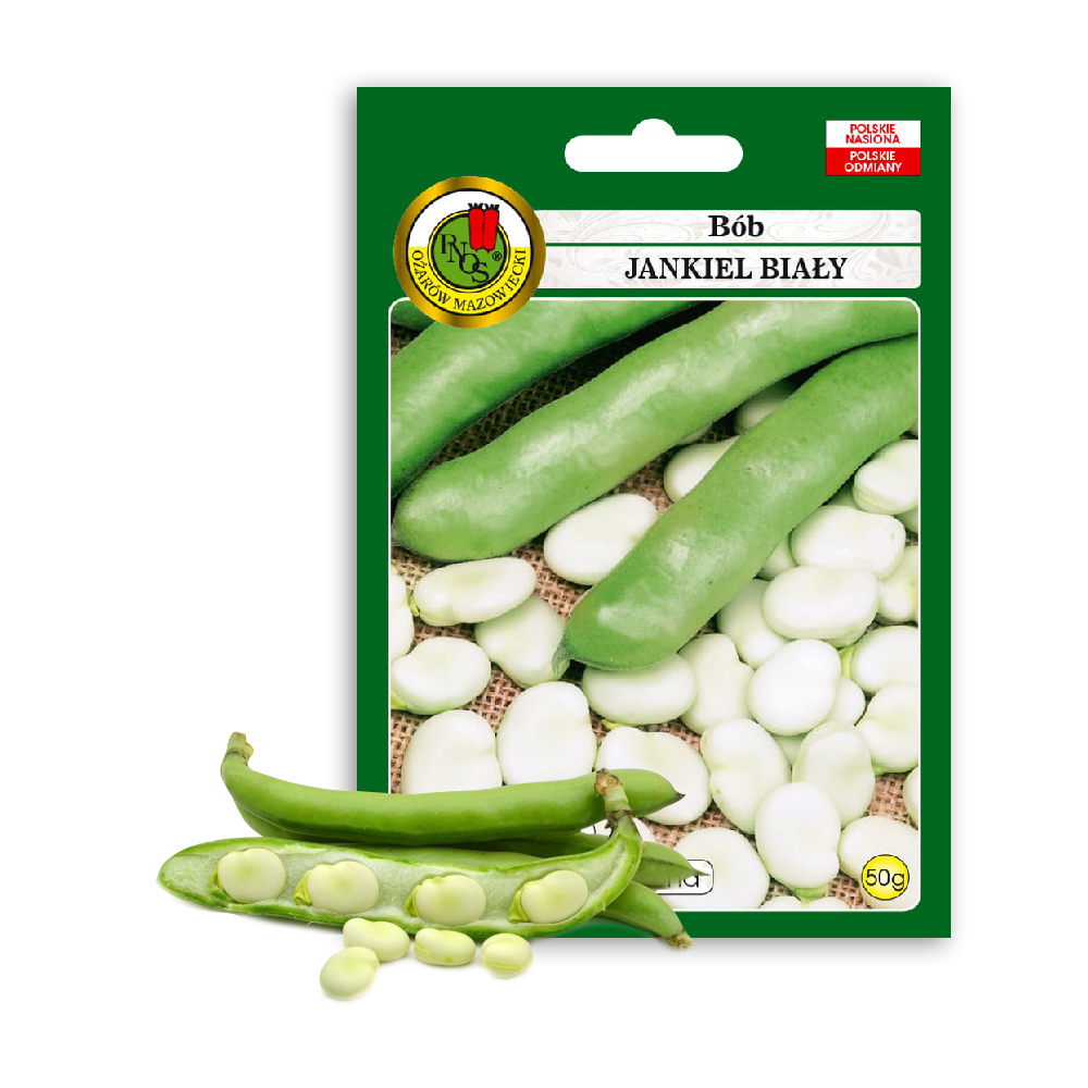 cps-524cccec4fbf83c851152fc2d0c7efae-2026-02-23-10-45-29 PNOS Nasiona warzyw | Bób Jankiel Biały | Opakowanie 50g - imagine 1