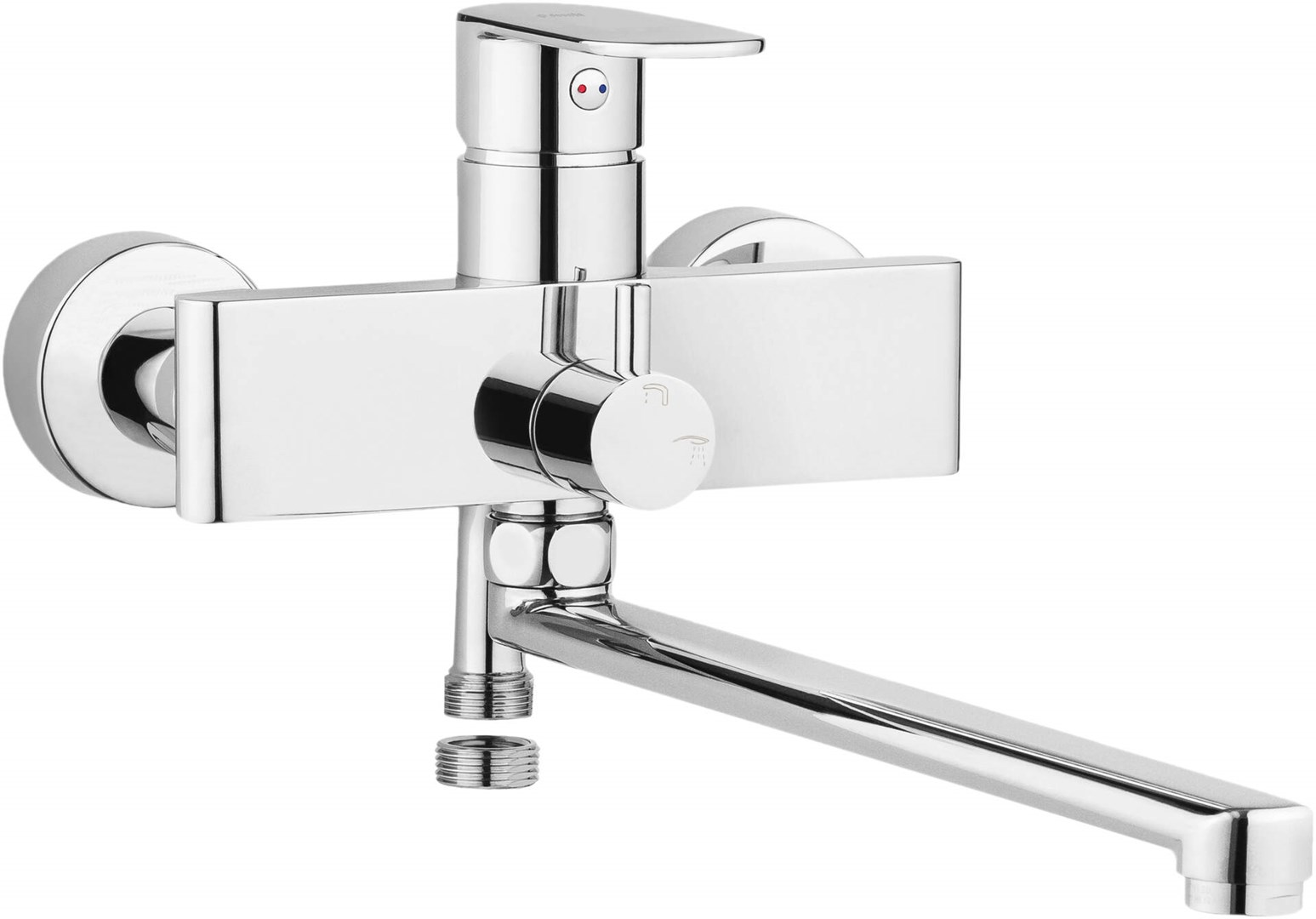 cps-52eaf3fbc1e66849958f39b2b954cdae-2026-02-28-13-52-00 Wall-mounted washbasin and bath mixer with extended spout - hose connection - imagine 1