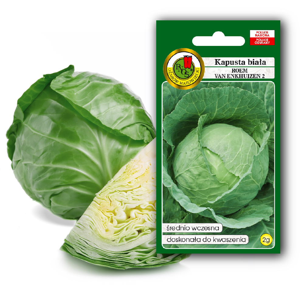cps-538457895f6cdb2df2a5d207746c145b-2026-02-23-10-47-09 PNOS Nasiona warzyw | Kapusta Głowiasta Biała Roem Van Enkhuizen 2 | Opakowanie 2g - imagine 1