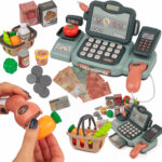 EXTRALINK TOYS KASA SKLEPOWA DLA DZIECI DUŻY ZESTAW 24EL.