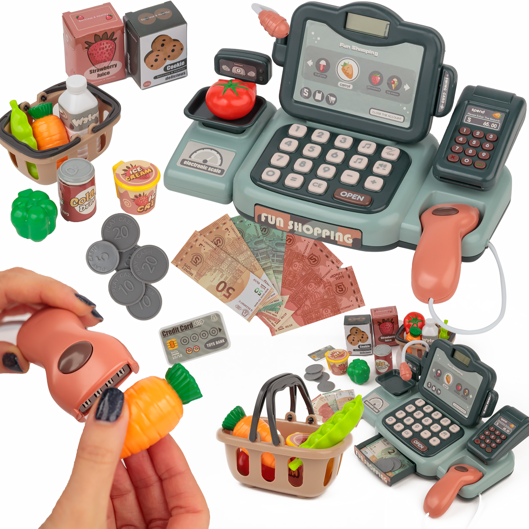 cps-5420ca66622f97d47f5c0e391070a7ef-2026-02-24-08-37-37 EXTRALINK TOYS KASA SKLEPOWA DLA DZIECI DUŻY ZESTAW 24EL. - imagine 1