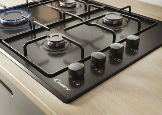 Candy CHW6LBB Black Built-in 60 cm Gas 4 zone(s) - imagine 5